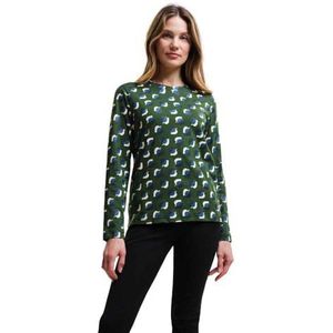 Regatta Dames Orla Kiely Winter-T-shirt met lange mouwen, Shadow Elm Emerald, 38