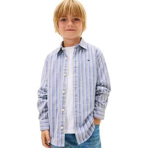 TOMMY HILFIGER Overhemd 'FLEX'  blauw denim / mintgroen / zwart / wit