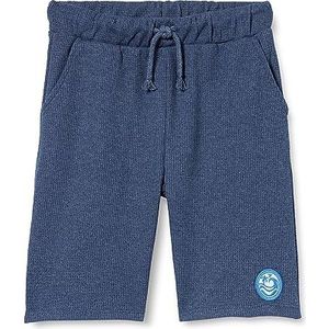 Koton Boys's Trekkoord Zakken Label Detail Getextureerde Shorts, blauw (624), 9-10 Jaar
