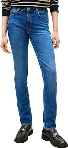 TOMMY HILFIGER - Jeans - Blauw Denim - Slimfit - 5-Pocket-Style
