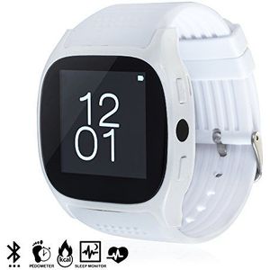 Silica DMX043WHITE Silica DMX043WHITE Smartwatch M26s Plus met hartslag, bloeddruk en meldingen voor iOS en Android, wit