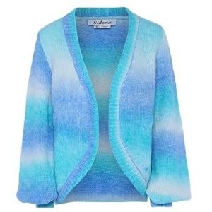 Sidona Dames Regenboogkleurig Gebreid Vest Nylon Blauw Veelkleurig Maat XS/S, Blauw meerkleurig., XS