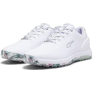 PUMA X Ptc Alphacat Nitro golfschoen voor heren, Puma White Aqua Green Shocking Pink, 40 EU