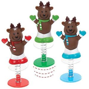 Baker Ross AX512 Rendier Springers - Pakket Van 6, Nieuw Speelgoed Voor Kinderen, Ideale Feestzakjesvullers En Leuk Als Kleine Cadeaus Voor Kinderen