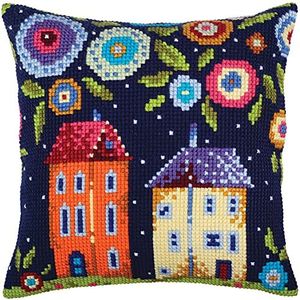 Collection D'Art Stamped Needlepoint Cushion 35 cm x 15,75 inch Bloomy Street