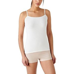 Damart Dames Caraco Fines Bretelles Thermolactyl Sensitive, Biais Fils briljant ondergoed, Blanc Casse, XL