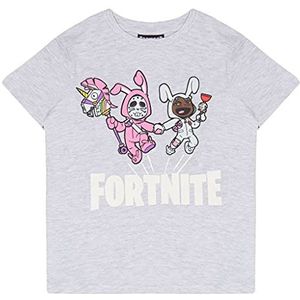 Fortnite Bunny-Ärger T-shirt, Kinderen, 128-182, Heather Grey., Officiële Koopwaar