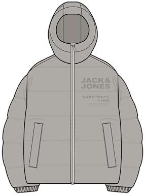 JACK & JONES Heren Jcoboston Puffer Jacket SMU, Dove, S, dove, S