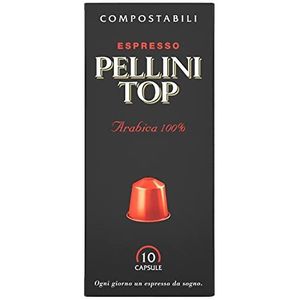 Pellini Top 100% Arabica-espressocapsules — Middelmatig gebrande Italiaanse koffiecapsules - Nespresso-compatibel, 120 capsules