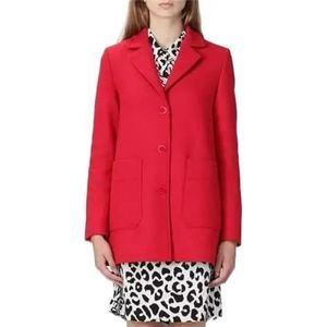 Love Moschino Dames Patch Zakken Coat, RED, 42