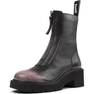 Camper - Milah - Leren Enkellaarsjes - Bruin - 5 tot 8 cm Hakhoogte - Ritssluiting