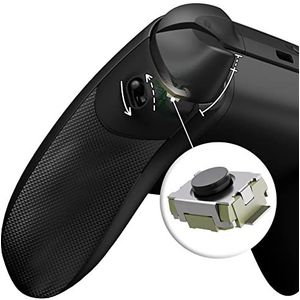 eXtremeRate Flexor Clicky Grip Trigger Stop Kit voor Xbox Series X/S Controller,Rubberen Cover Ergonomische Handgrepen Trigger Stopper voor Xbox Core Controller-Zwart