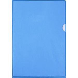 Exacompta 661225E documentenhoezen (van glad PVC, glad, 130µ, DIN A4) 100 stuks blauw
