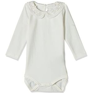 NAME IT Baby Girls NBFTYLLA LS NOOS body met lange mouwen, White Alyssum, 56, wit alyssum, 56 cm