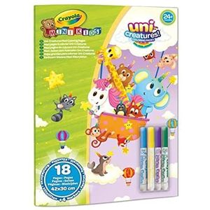 Crayola Mini Kids - Album met 18 Maxi-formaat Kleurplaten en 4 Wasbare Stiften, Creatieve Activiteit voor Kinderen vanaf 24 maanden, 25-1045G