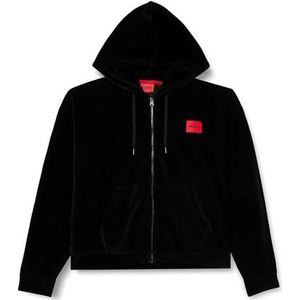 BOSS Dames Velvet: Jacket Loungewear Jacket, zwart 1, L