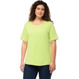 Ulla Popken - Shirt - Limoen - Katoen - Slanke Pasvorm - Kwartmouw