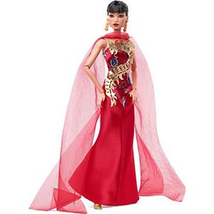 Barbie Pop, Anna May Wong, Barbie Inspirerende Vrouwen Verzamelserie, Barbie Signature, rode jurk HMT97