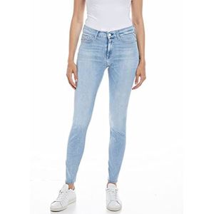 Replay Dames Jeans Luzien Skinny-Fit met Power Stretch, 010, lichtblauw, 24W x 28L