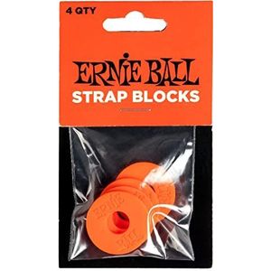 Ernie Ball Strap Blocks 4pk - Red