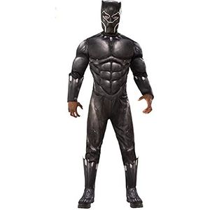 Rubie's Officiële Avengers Black Panther, Deluxe Volwassen Heren Kostuum - Maat XL