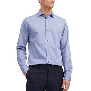 JACK & JONES Heren overhemd slim fit overhemd, Cashmere Blue/Fit: slim fit, S