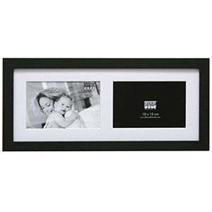 Deknudt Frames S66KC2-10.0X15.0 Fotolijst, voor 2 horizontale foto's, zwart 40,5 x 19 x 2 cm
