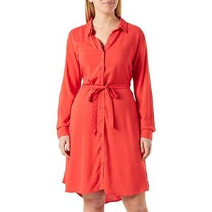 ICHI IHMAIN DR - hemdblousejurk dames vrijetijdsjurk jurk jurk, 171664/Poppy Red, 38