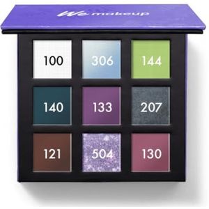 We Make-Up As Palette – Boreal Light (100, 306, 144, 140, 133, 207, 121, 504, 130) – 9 langdurige, ultragepigmenteerde gekleurde oogschaduw met spiegel