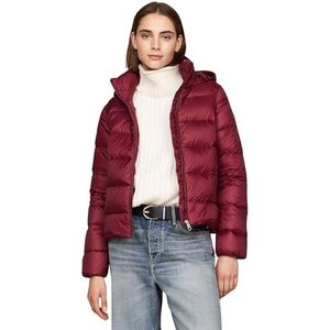 Tommy Hilfiger Dames LW DOWN CASUAL JAS WW0WW43581 Puffer Jacket, Deep Rouge, S, Paars (Deep Rouge), S