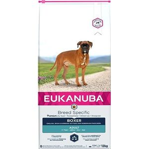 EUKANUBA Breed Specific - droog premium hondenvoer met kip voor volwassen honden optimaal afgestemd op de behoeften van Boxers, 12 kg