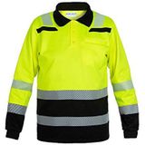 Hydrowear 040470YB-XL TOKIO Trendy High Visible Line Polo Shirt, Hi-Vis Yellow/Black, maat XL