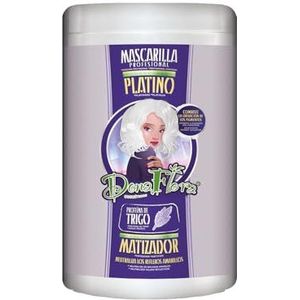 DONA FLORA – Zilveren haarmasker 1000 ml – anti-vergeling verzorging voor blond, grijs en wit haar – kleurverfrissing met vocht – zonder parabenen en sulfaten