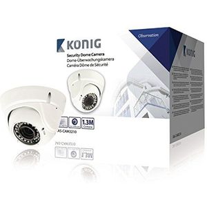 König SAS-CAM3210 dome-bewakingscamera met zoomlens, wit