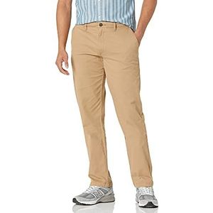 Amazon Essentials Heren straight-fit casual stretch chino-broek, donker kaki bruin, 33W x 29L