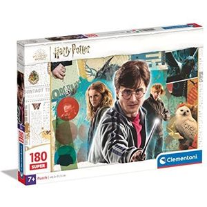 Clementoni - 29068 - Supercolor Puzzel - Harry Potter - 180 Stukjes - Kinderpuzzels, 7 Jaar, Gemaakt in Italië