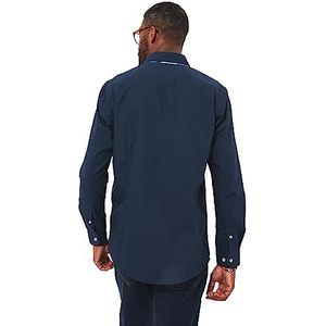 Joe Browns Heren marineblauw smart button down overhemd met dubbele kraag, marineblauw, groot, marineblauw, L