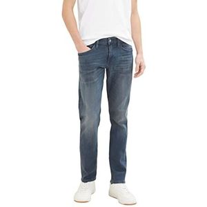 TOM TAILOR Denim Uomini Pier Slim Fit Jeans 1034113, 10163 - Dark Stone Blue Grey Denim, 33W / 34L