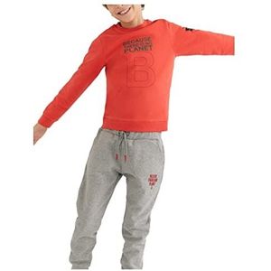 ECOALF, Kids Balf sweatshirt van katoen, gerecyclede stof, katoenen sweatshirt voor kinderen, sweatshirt met mouwen, basic sweatshirt, Oranje, 10 años