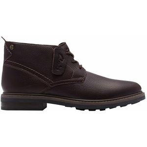 Clarks Premium Heren Newford Mid WP Chukka Boot, Bruin WLined Lea, 6 UK, Bruine Wlined Lea, 38.5 EU