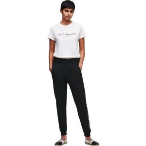 KARL LAGERFELD Dames Joggingbroek Met Hotel Karl-Logo, Zwart, XS