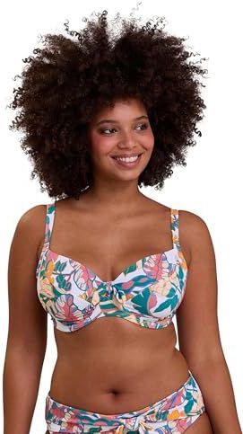 SANS COMPLEXE - Badpak met beugel en inlay-Fidji-wit, Witte exotische print, 85D