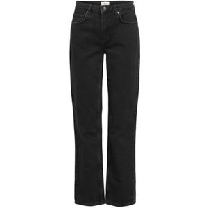 Object OBJSAVA ELLEN MW STRAIGHT BLK Jeans NOOS, zwart denim, M