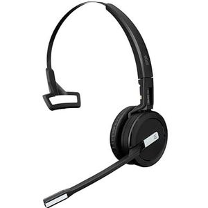 Sennheiser SDW 5015 Minerve koptelefoon met oorhaak, zwart – hoofdtelefoon (media/communicatie, 1,0 kanalen, slechts één oorschelp, oorhaak, hoofdband, zwart, draadloos