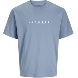 JJ REBEL Jrebrocky Logo Tee Ss Crew Neck, Windward Blauw, S