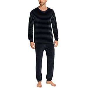 Schiesser Heren Selected Premium Pak Lange tweedelige pyjama, zwart (000), 56