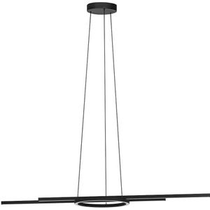 EGLO connect.z Zillerio-Z Smart Hanglamp - 116 cm - Zwart/Wit - Instelbaar wit licht - Dimbaar - Zigbee