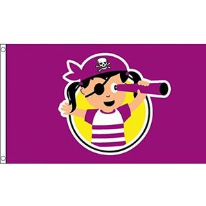 AZ FLAG Piratenvlag meisje 90 x 60 cm – vlag jongen, 60 x 90 cm – vlaggen