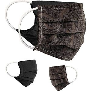 BaF Community-maskers Set van 2 stuks Unisex geïmproviseerd masker Omkeerbaar mondbeschermingsmasker Mond- en neusbescherming Omkeerbaar masker met motief katoen BCI Wasbaar