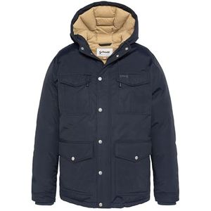 Schott NYC Schott Bairon Navy Parka met zakken, Blauw, XXL